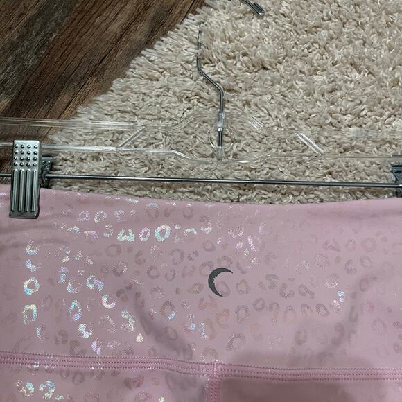 Zyia Active Pink Iridescent Unicorn Leopard Light & Tight High Waisted Leggings - Picture 5 of 6